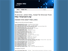 Tablet Screenshot of hiddenwikitor.com